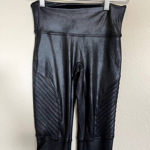 Spanx Faux Leather Motto Leggings Sz Small - Picture 5 of 9